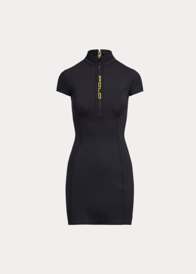 Vestidos Polo Ralph Lauren Mujer Negros - Stretch Quarter-Zip - XIAHD1603